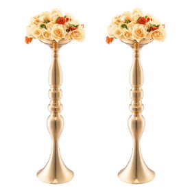VEVOR 24PCS 50cm/19.7' Wedding Flower Vase Metal Gold Floral Stand for Table