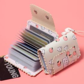 Cartoon Print Credit Card Holder, Flap Button Clutch Card Bag, Casual Purse With Multi Card Slots (Color: Grey Dog)