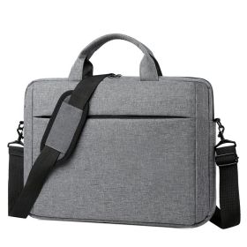 Laptop Shoulder Bag , 15-Inch Laptop or Tablet, Sleek, Durable and Water-Repellent Fabric, Lightweight , Business Casual or School, GX40Q17229, B (Color: Gray)