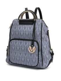 MKF Collection Cora Milan M Signature Trendy Backpack by Mia k (Color: Grey, Material: Vegan Leather)