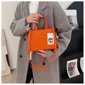 WOMEN'S SPRING & SUMMER FASHION HANDBAG (Color: Orange, size: 11"L X 13"W X 5")