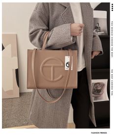 WOMEN'S SPRING & SUMMER FASHION HANDBAG (Color: Khaki, size: 11"L X 13"W X 5")