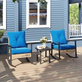 Rattan Rocking Chairs (Color: as picture)
