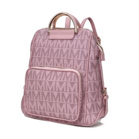 MKF Collection Cora Milan M Signature Trendy Backpack by Mia k (Color: Lavender, Material: Vegan Leather)