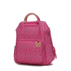 MKF Collection Cora Milan M Signature Trendy Backpack by Mia k (Color: Fuchsia, Material: Vegan Leather)
