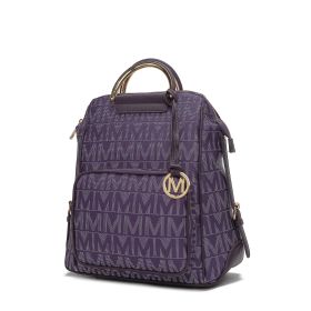 MKF Collection Cora Milan M Signature Trendy Backpack by Mia k (Color: Purple, Material: Vegan Leather)